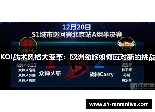 KOI战术风格大变革：欧洲劲旅如何应对新的挑战